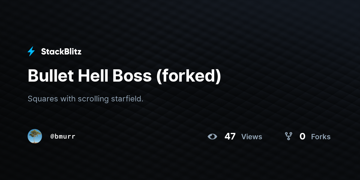 Bullet Hell Boss (forked) - StackBlitz