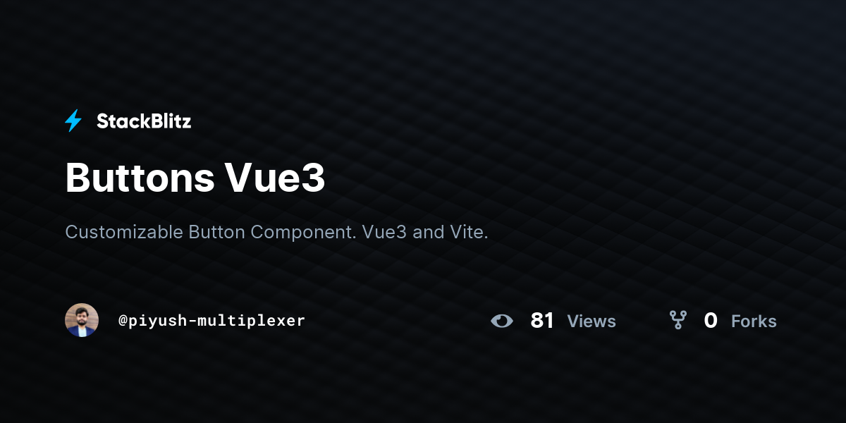 Buttons Vue3 - StackBlitz