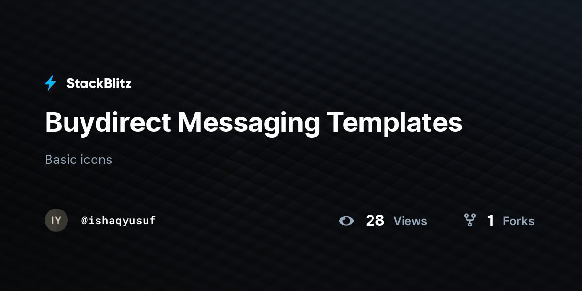Buydirect Messaging Templates - StackBlitz
