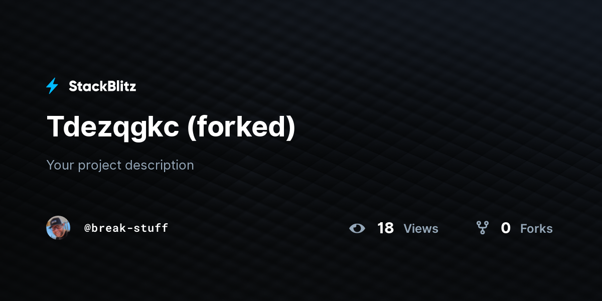 Tdezqgkc (forked) - StackBlitz