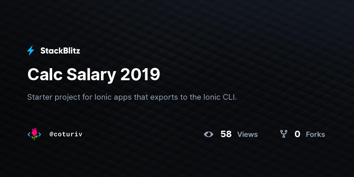 Calc Salary 2019 - StackBlitz
