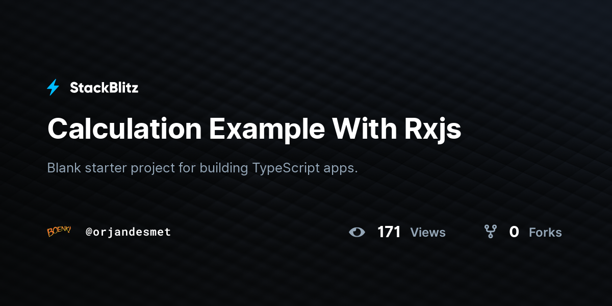 Calculation Example With Rxjs - StackBlitz