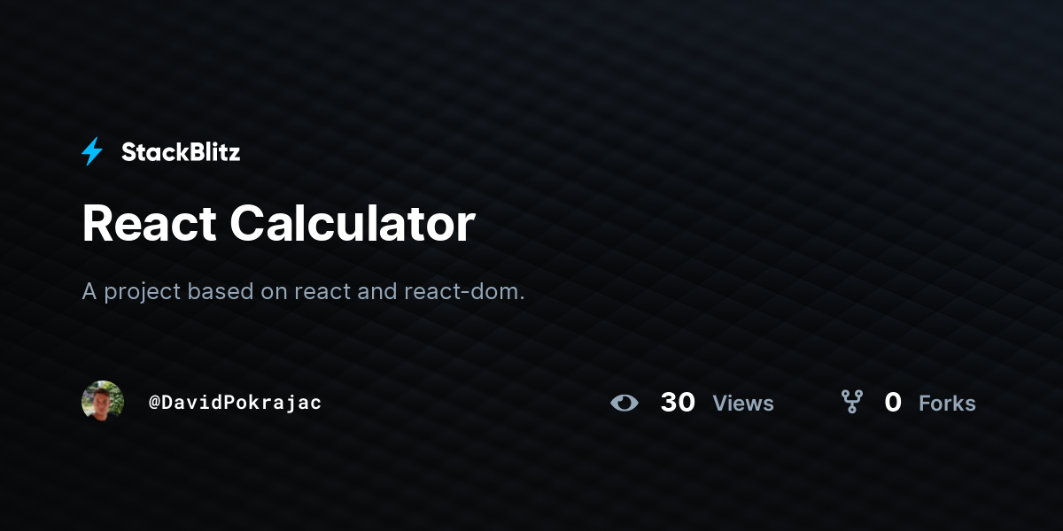 React Calculator - StackBlitz