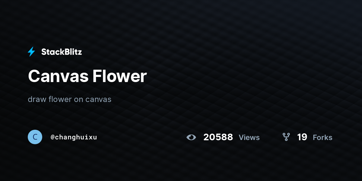 Canvas Flower - StackBlitz