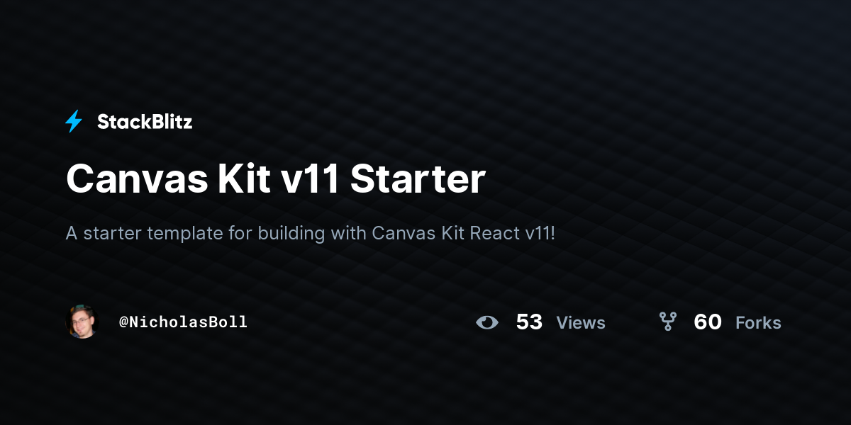 Canvas Kit v11 Starter - StackBlitz