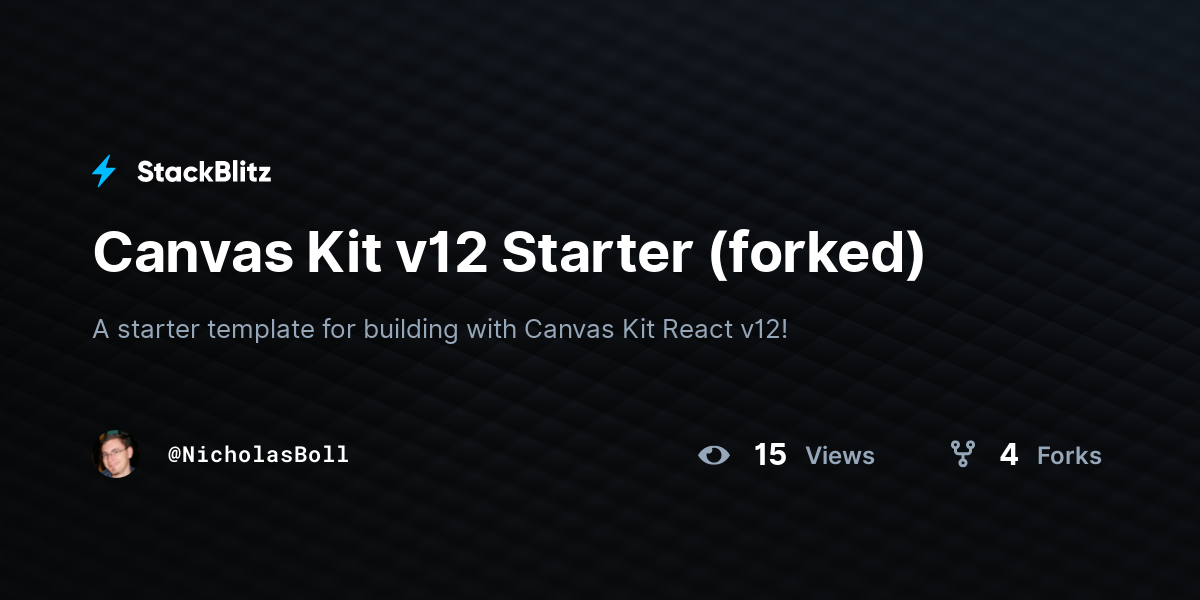Canvas Kit v12 Starter (forked) - StackBlitz