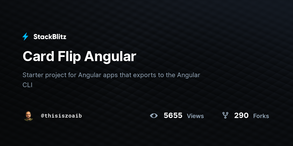 Card Flip Angular StackBlitz