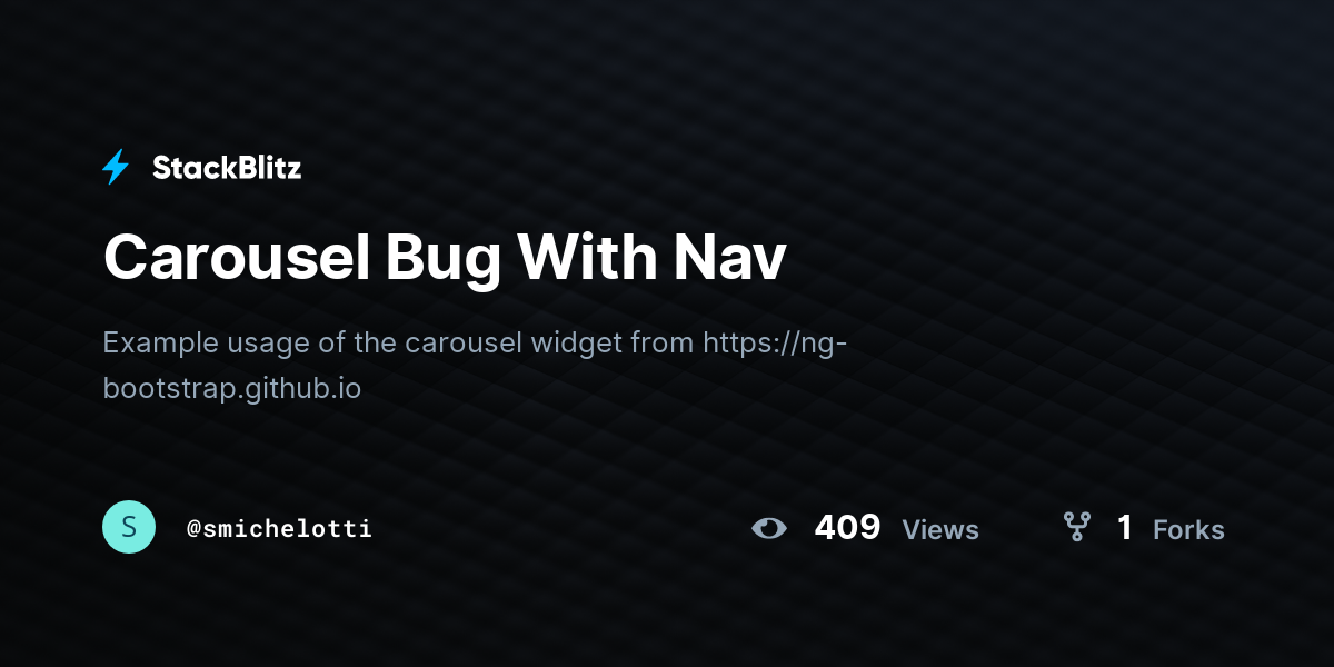 Carousel Bug With Nav - StackBlitz