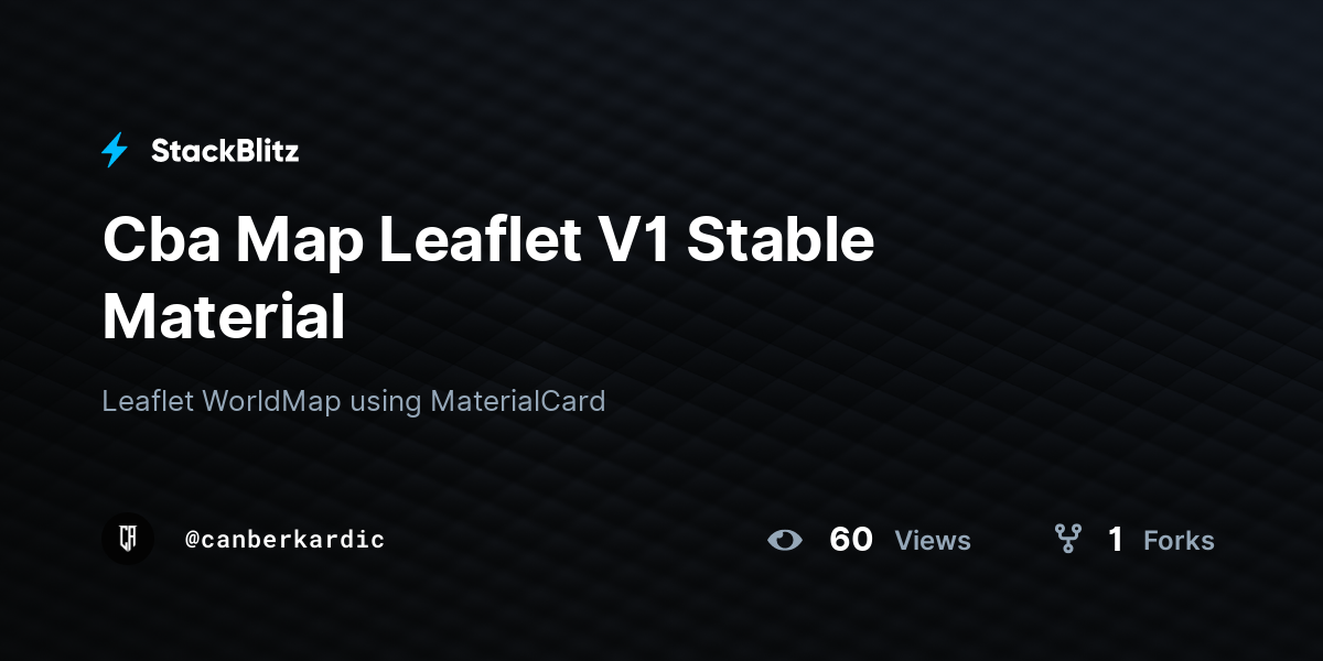 Cba Map Leaflet V1 Stable Material - StackBlitz