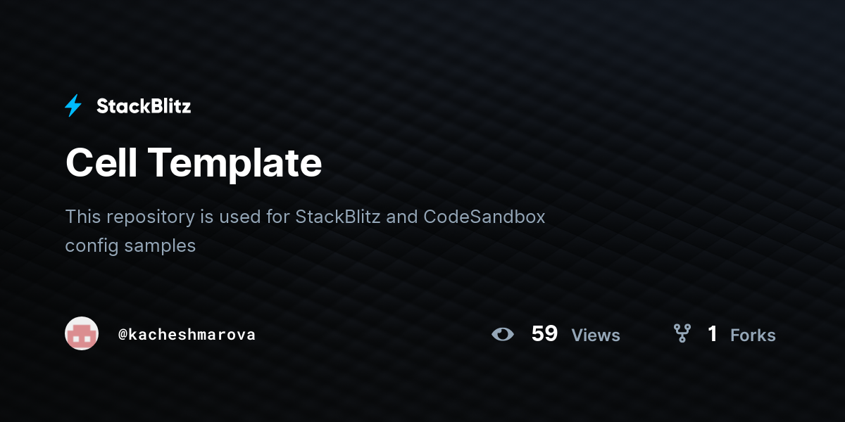 Cell Template - StackBlitz