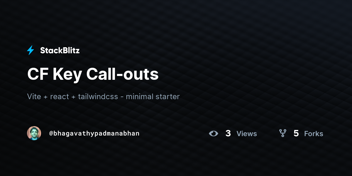 CF Key Call-outs - StackBlitz