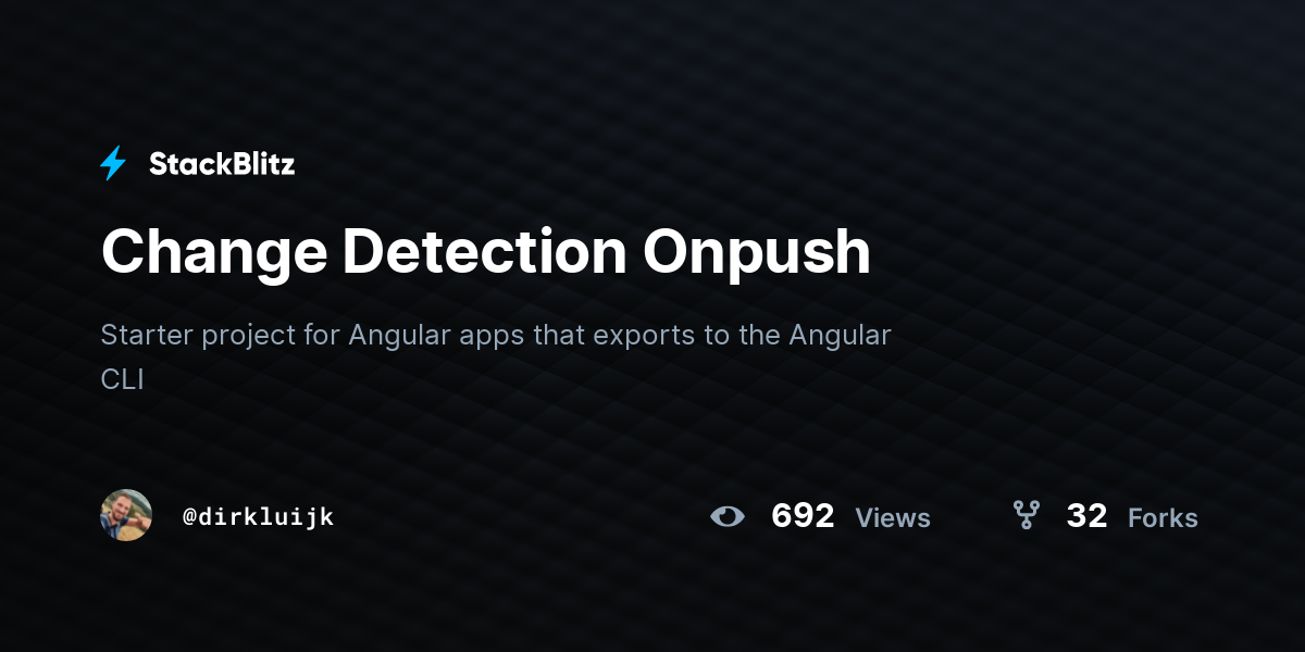Change Detection Onpush - StackBlitz