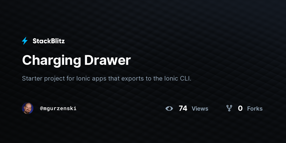 Charging Drawer - StackBlitz