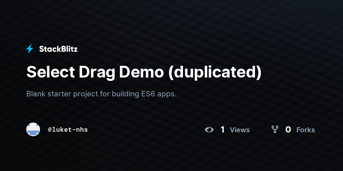 Select Drag Demo (duplicated) - StackBlitz
