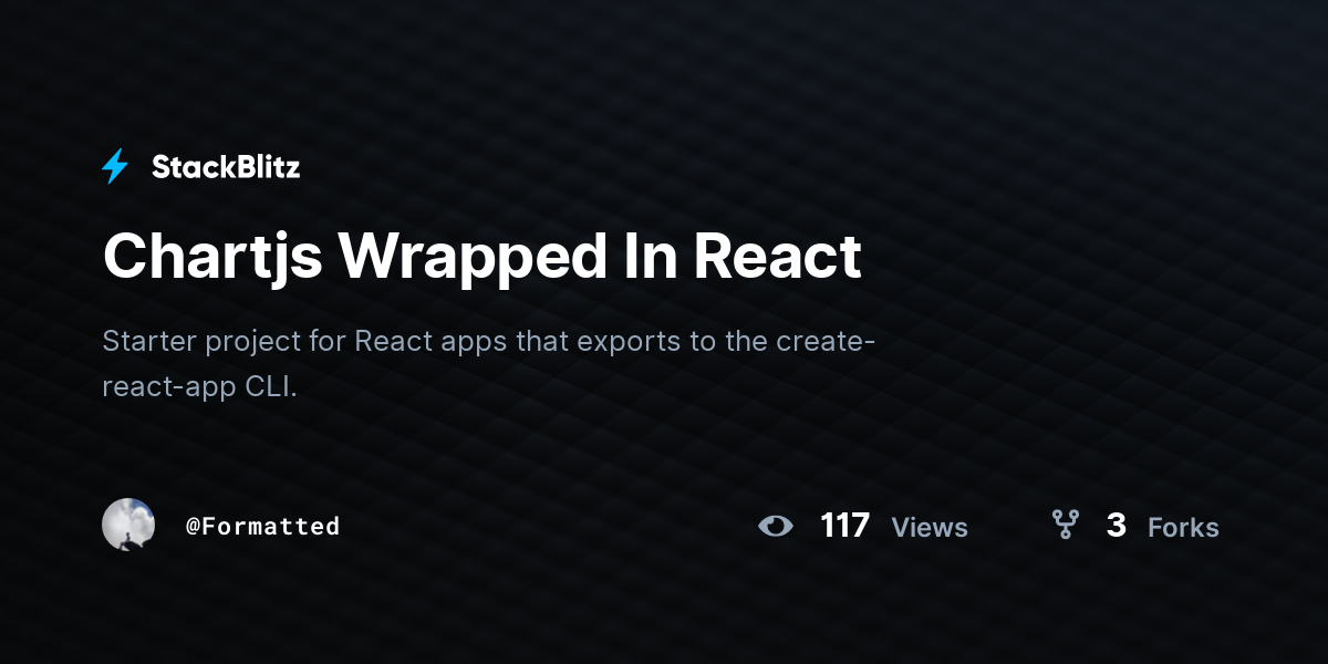 Chartjs Wrapped In React - StackBlitz