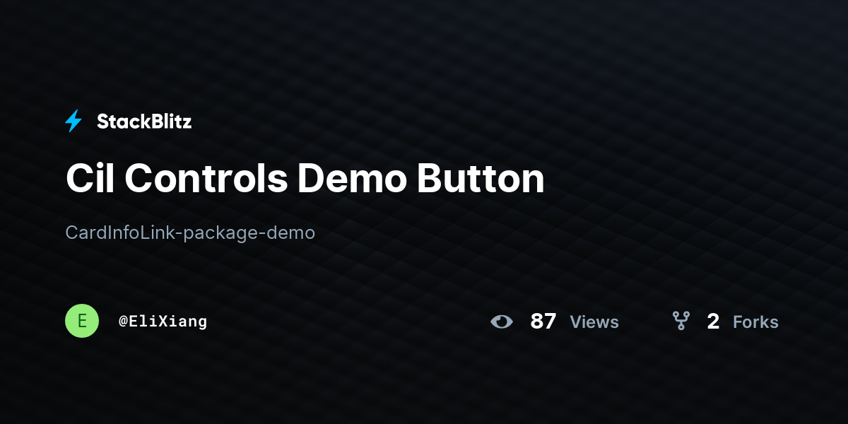 Cil Controls Demo Button - StackBlitz
