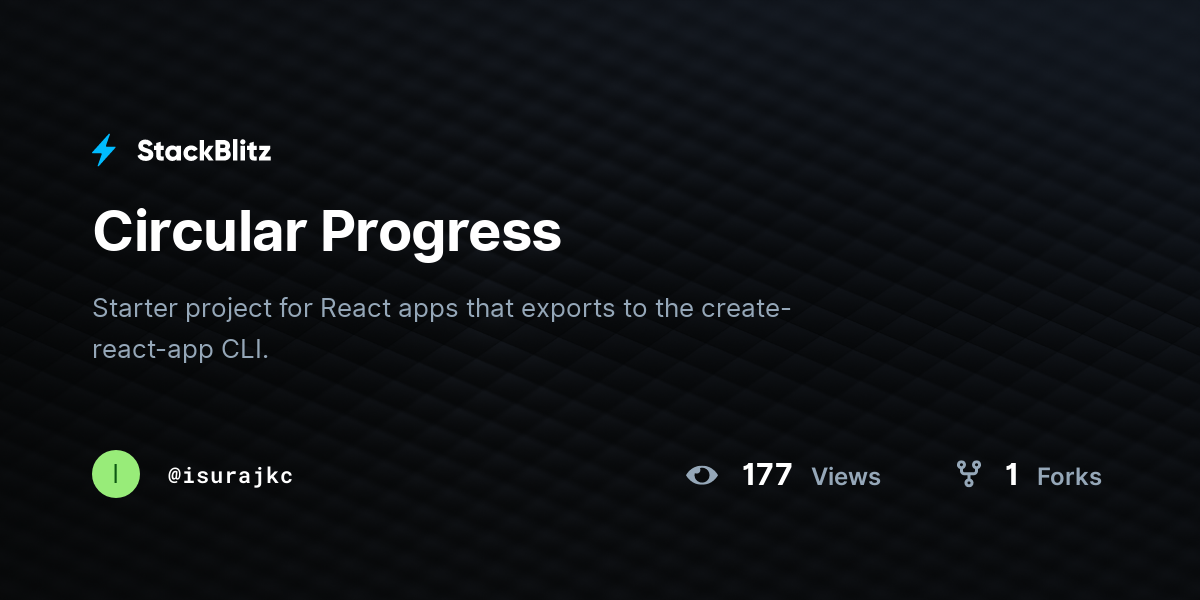 Circular Progress - StackBlitz