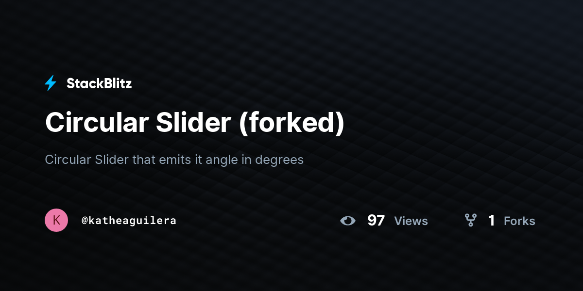 Circular Slider (forked) - StackBlitz