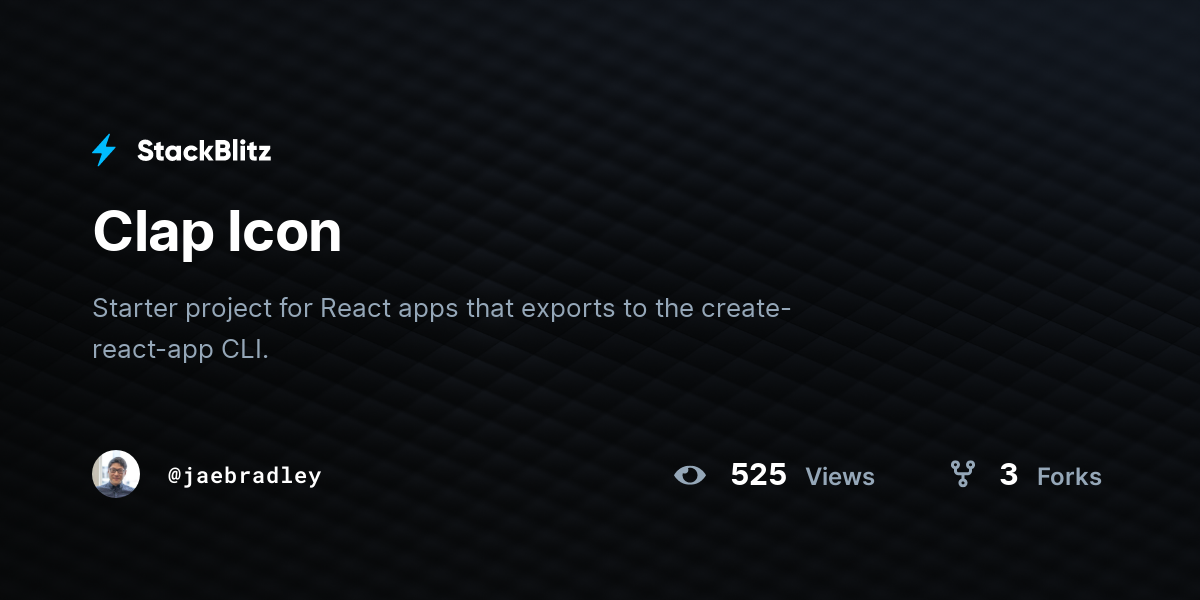 Clap Icon - StackBlitz