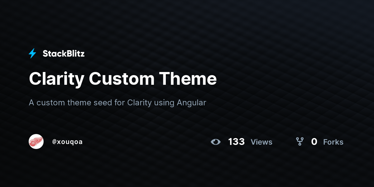 Clarity Custom Theme - StackBlitz