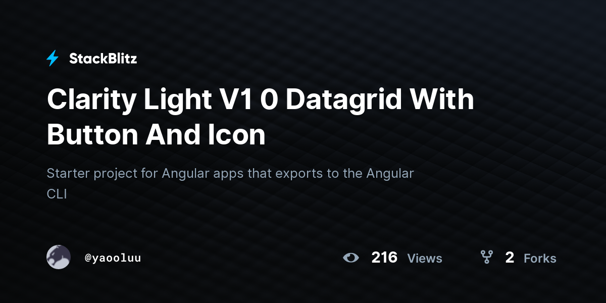 Clarity Light V1 0 Datagrid With Button And Icon - StackBlitz