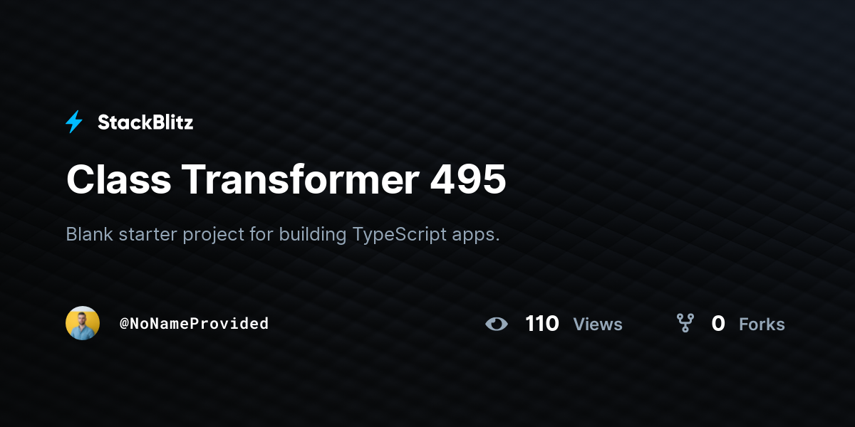 Class Transformer 495 - StackBlitz