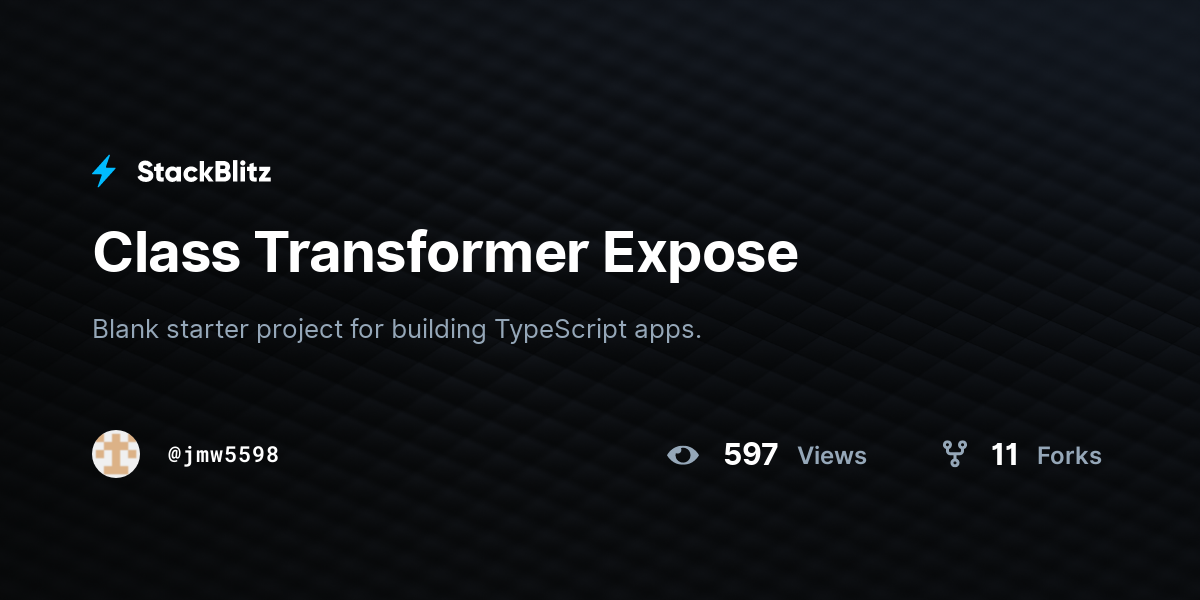 Class Transformer Expose - StackBlitz