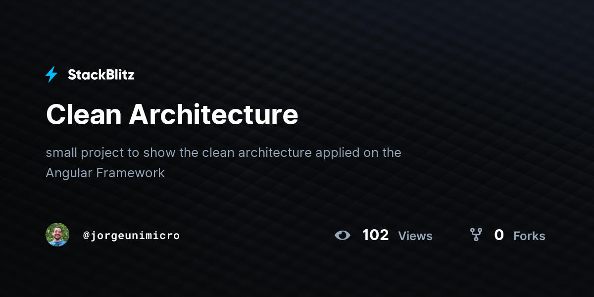 Clean Architecture - StackBlitz