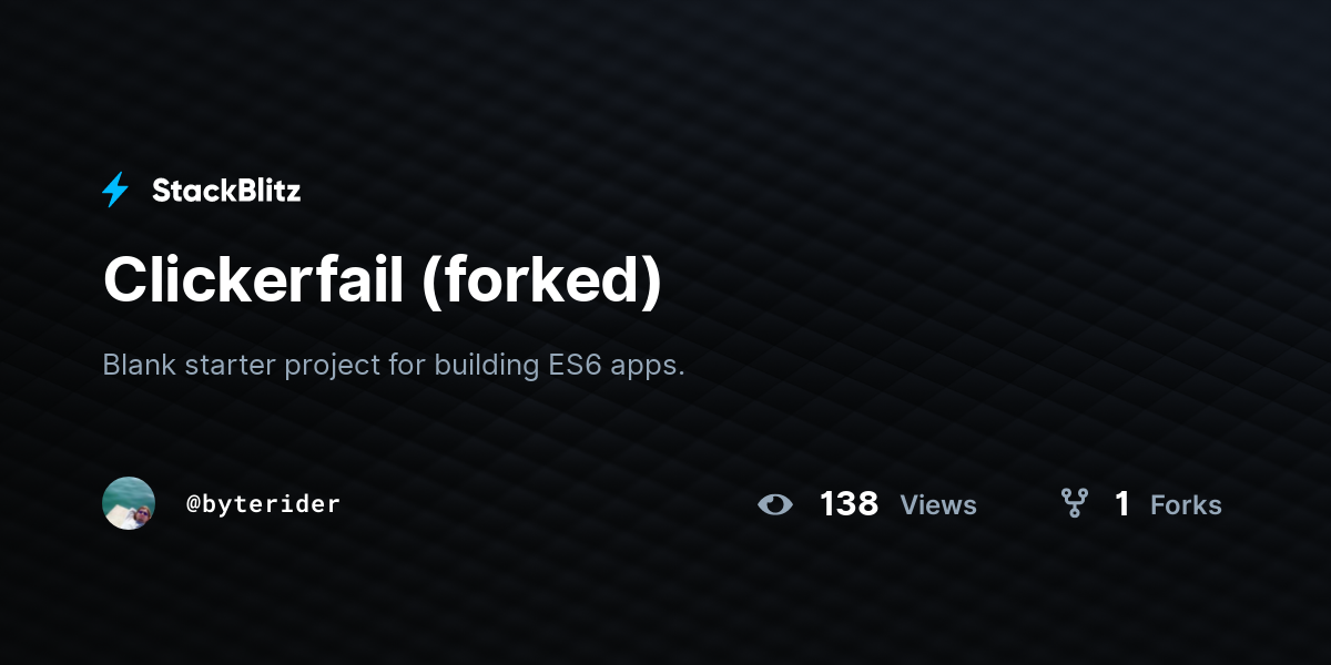 Clickerfail (forked) - StackBlitz