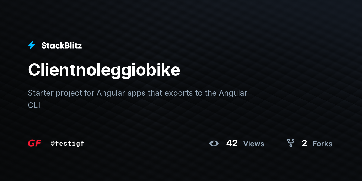 Clientnoleggiobike - StackBlitz