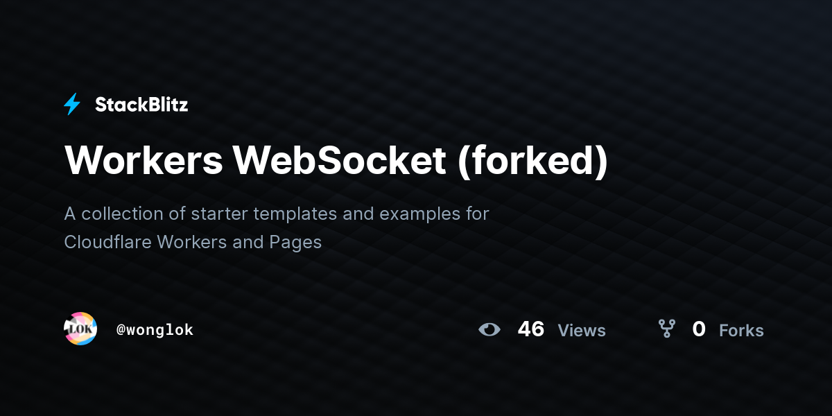 Workers WebSocket (forked) - StackBlitz