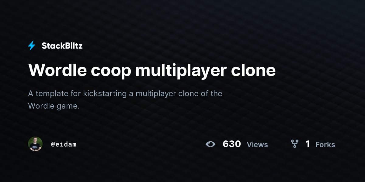 Wordle coop multiplayer clone stackblitz