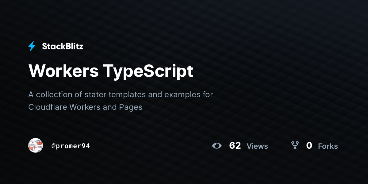 Workers TypeScript - StackBlitz