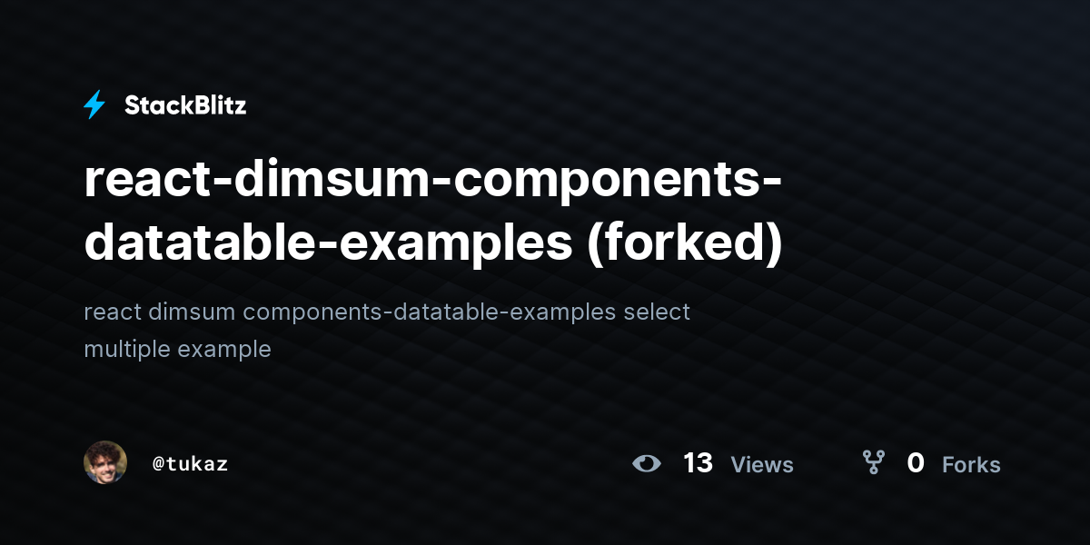react-dimsum-components-datatable-examples (forked) - StackBlitz
