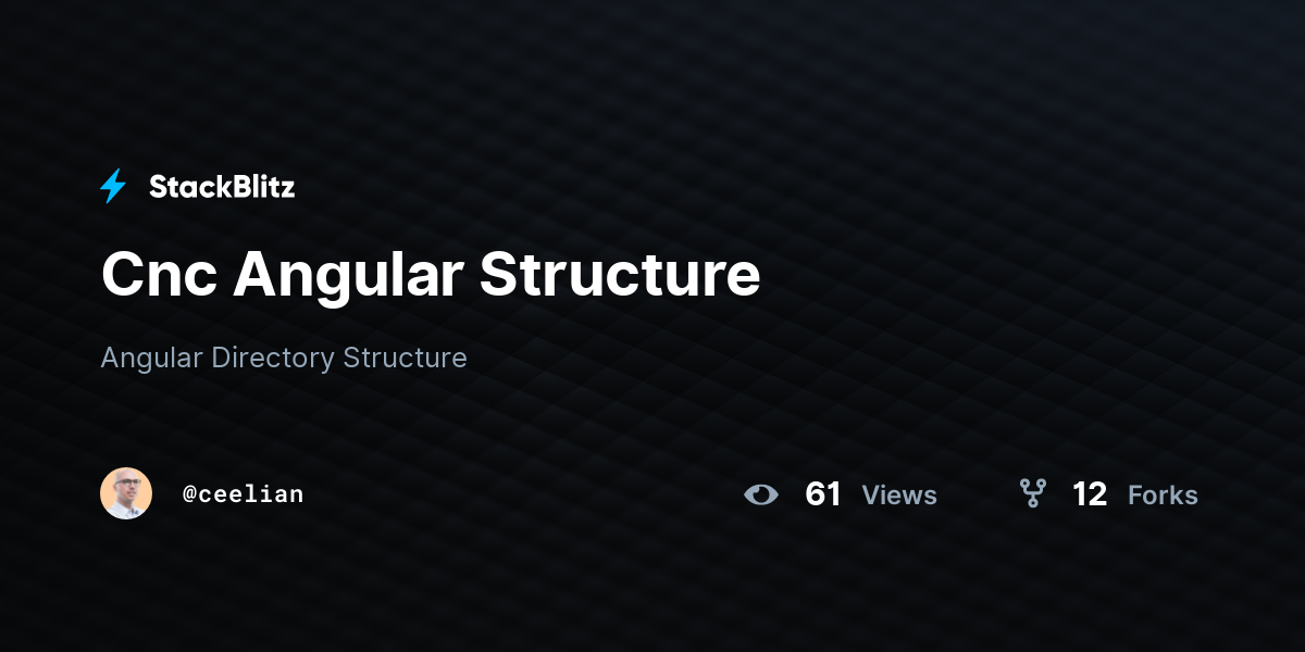Cnc Angular Structure - StackBlitz