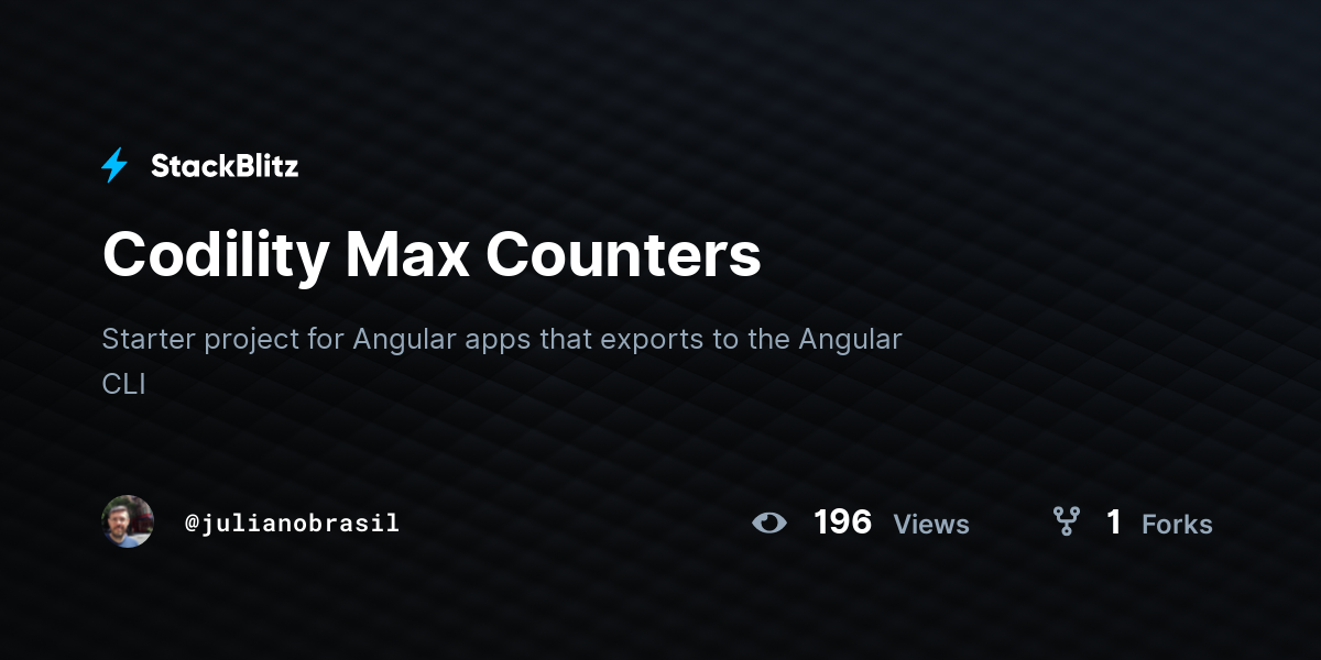 Codility Max Counters - StackBlitz