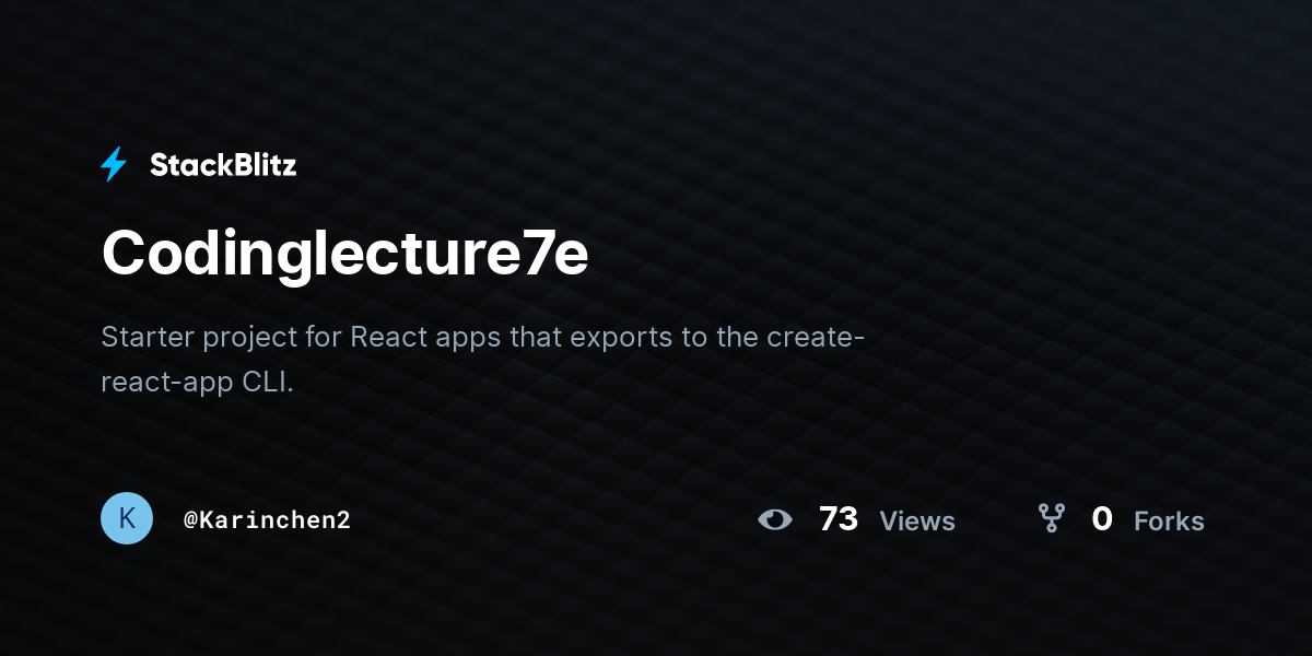 Codinglecture7e - StackBlitz