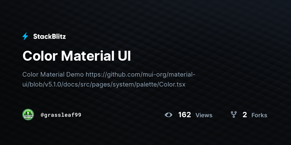 Color Material UI - StackBlitz
