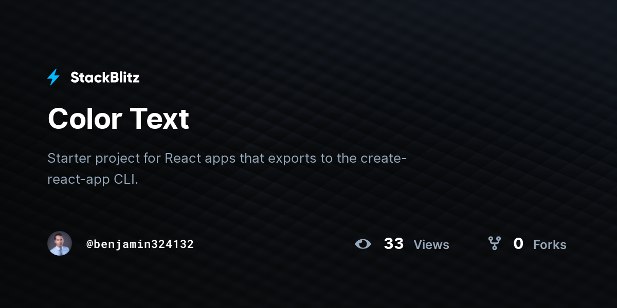 Color Text - StackBlitz
