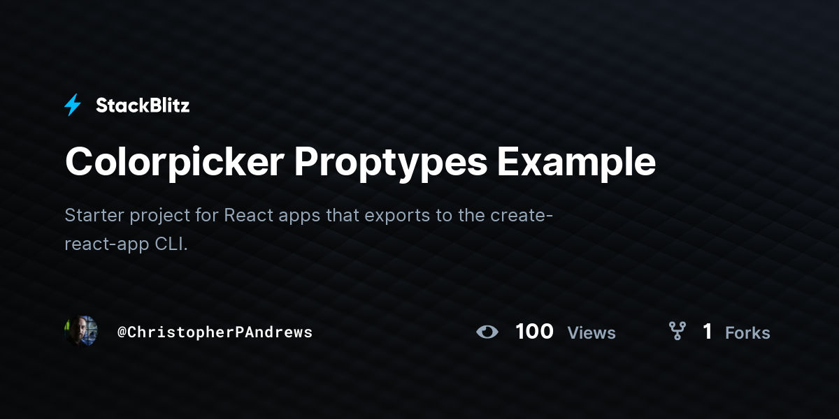 Colorpicker Proptypes Example - StackBlitz