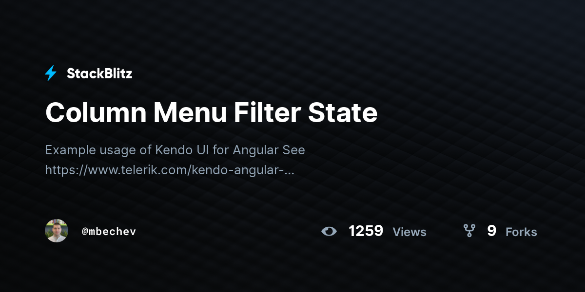 Column Menu Filter State - StackBlitz