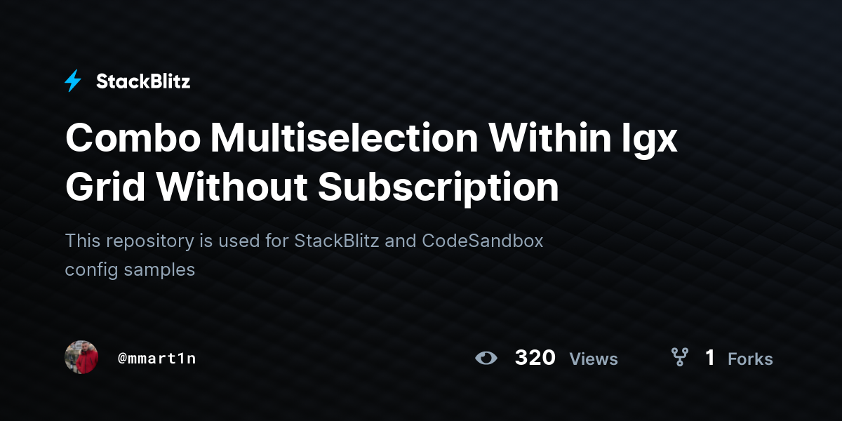 Combo Multiselection Within Igx Grid Without Subscription - StackBlitz