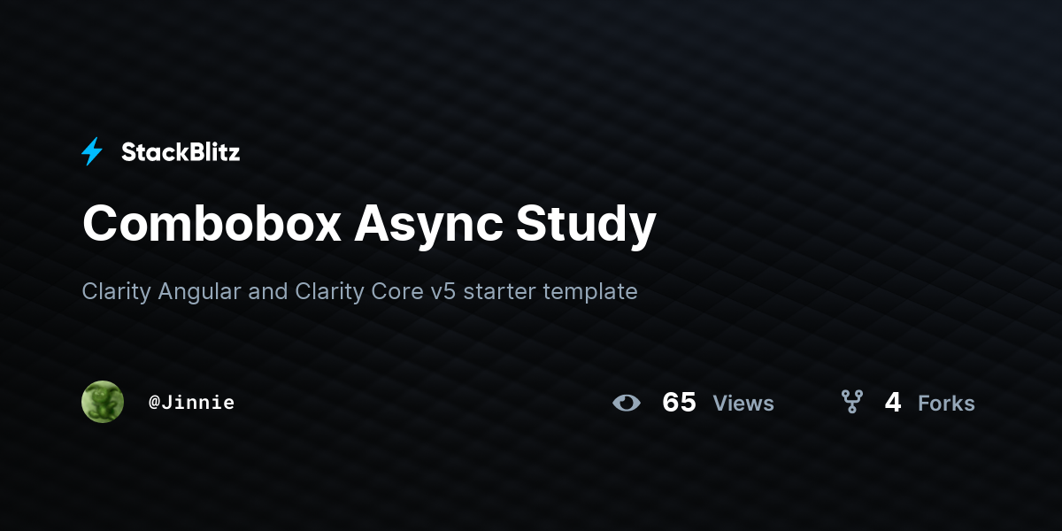 Combobox Async Study - StackBlitz