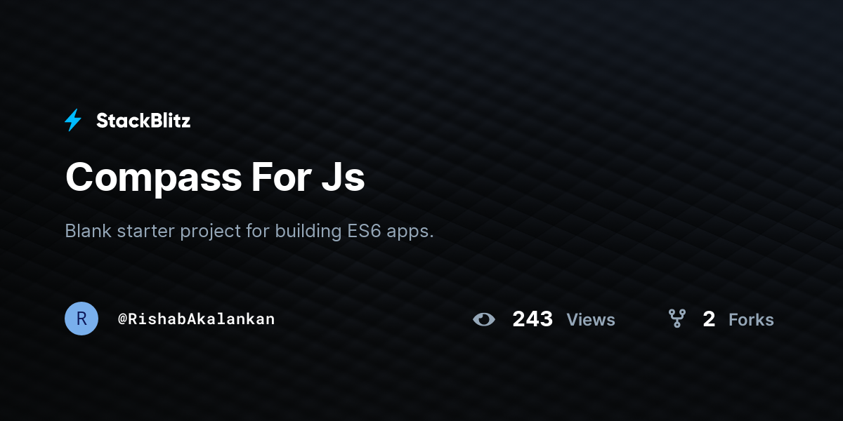 Compass For Js - StackBlitz