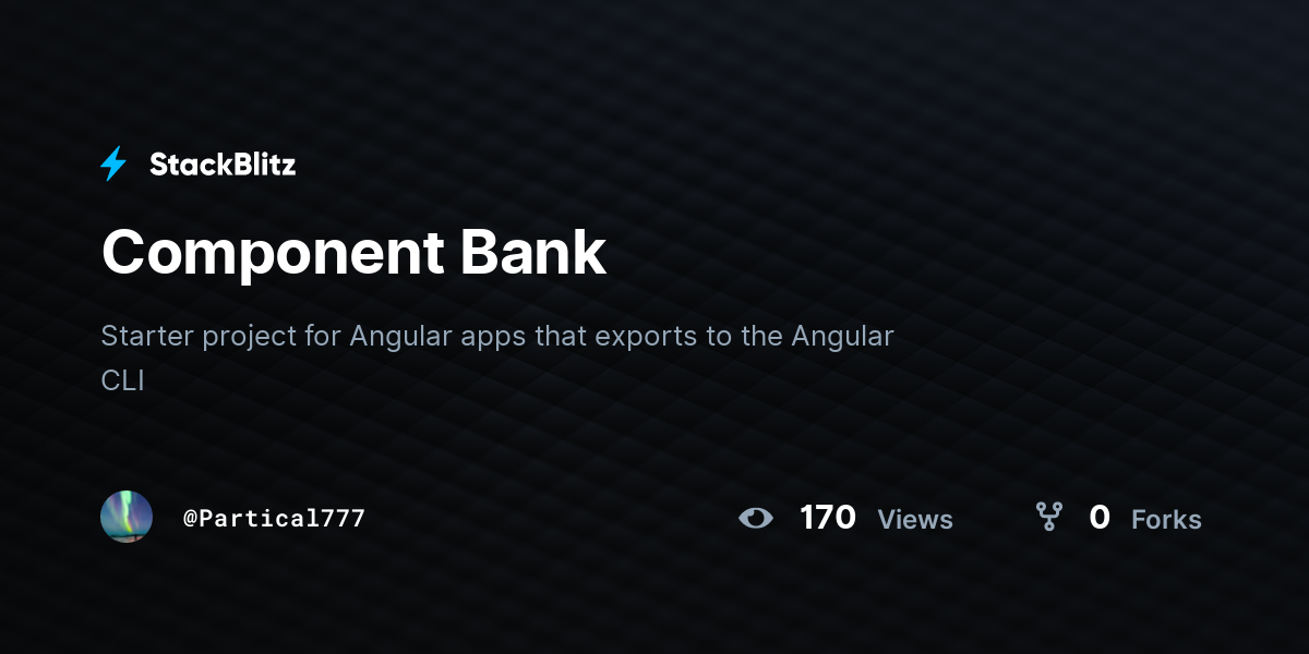 Component Bank - StackBlitz