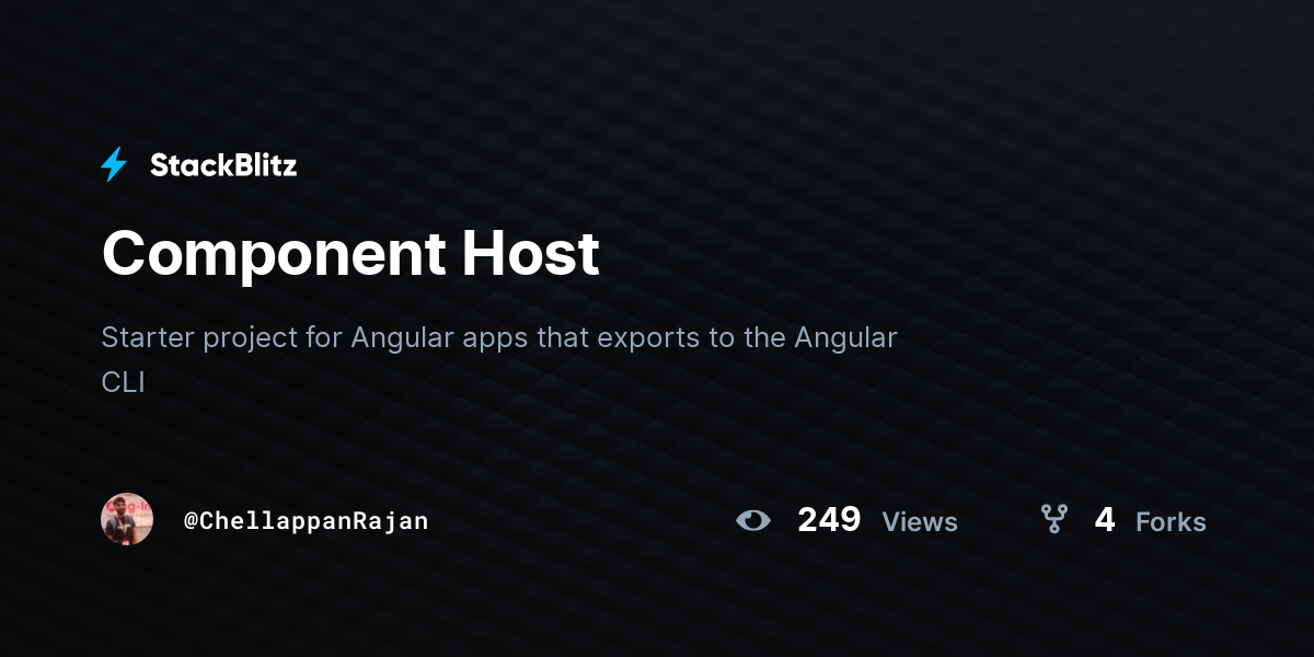 Component Host - StackBlitz