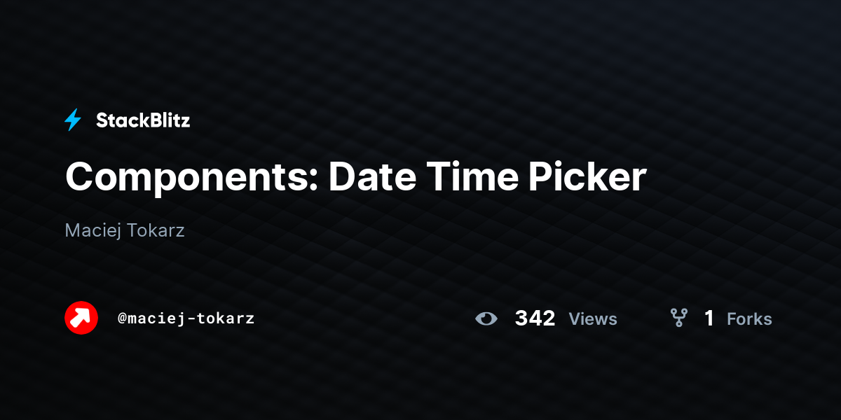 Components: Date Time Picker - StackBlitz