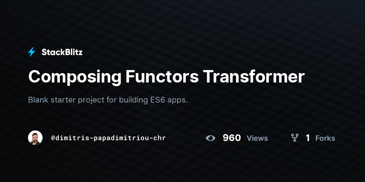 Composing Functors Transformer - StackBlitz