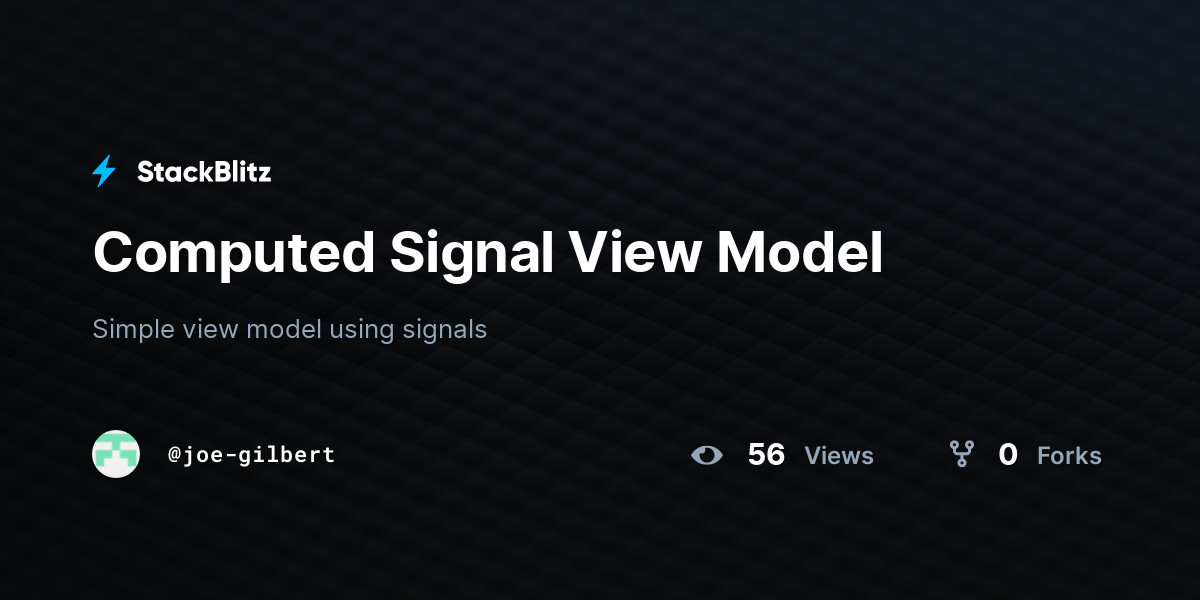 Computed Signal View Model - StackBlitz