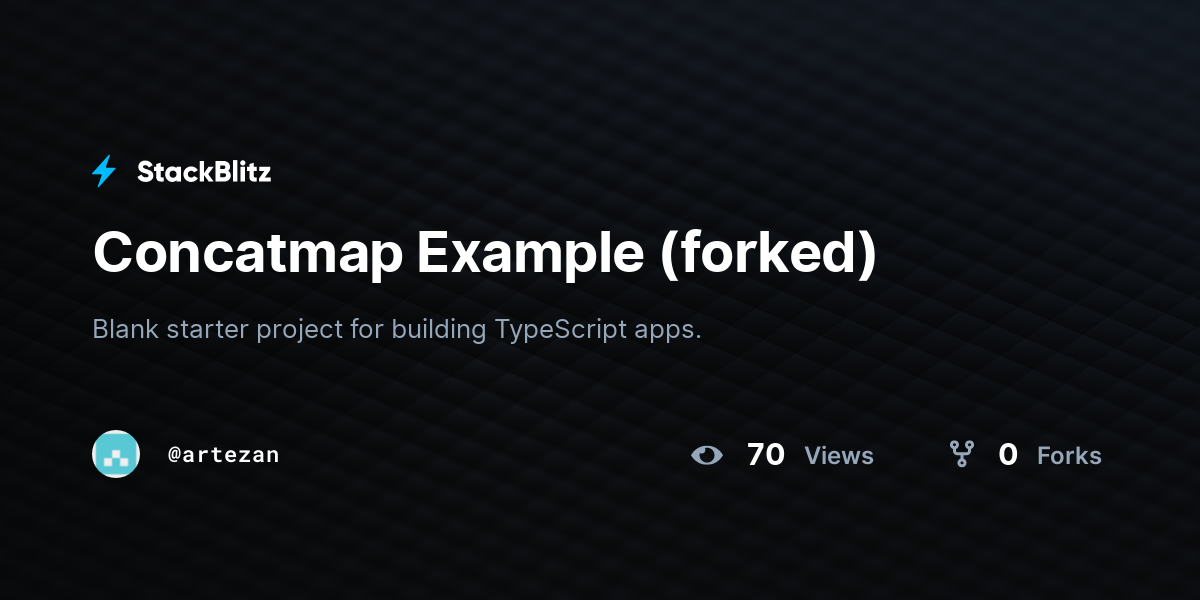 Concatmap Example (forked) - StackBlitz
